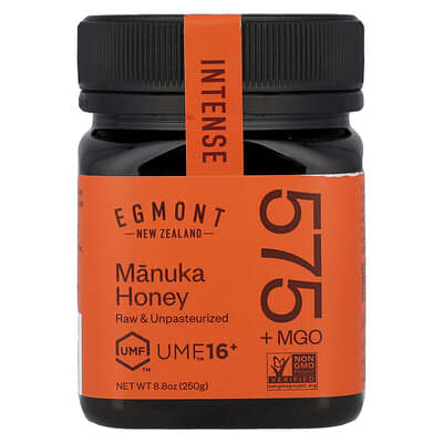 Мед Манука, натуральный и непастеризованный, UMF™ 16+, MGO 575+, 8.8 oz (250 g)