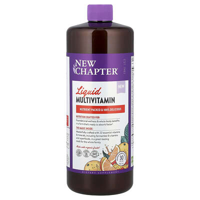 Жидкая мультивитаминная добавка, Orange Mango, 30 fl oz (887 ml)
