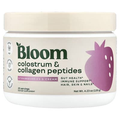Коллаген и пептиды Bloom, Strawberries & Cream, 4.23 oz (120 g)