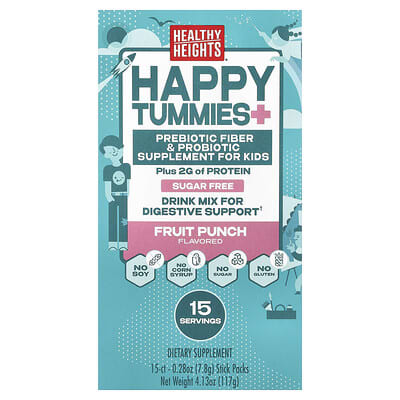 Happy Tummies напиток для пищеварения для детей, фруктовый пунш, 15 стиков, 0.28 oz (7.8 g) каждый