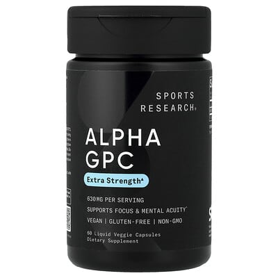 Альфа GPC, 60 жидких вегетарианских капсул (315 mg на капсулу)