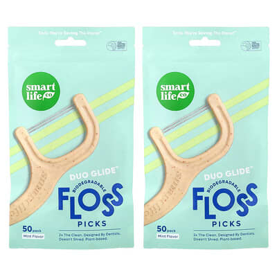 Duopik™ Floss Picks, Mint, 100 Pack