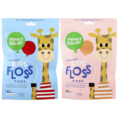 Kids Floss Picks, Unflavored, 100 Pack