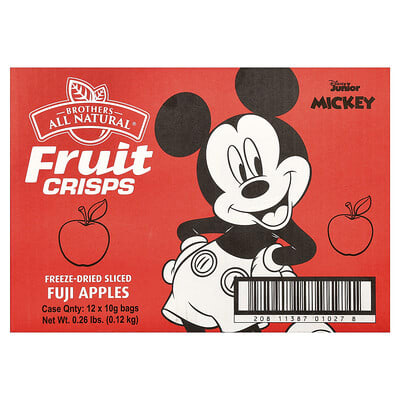 Fruit Crisps, Fuji Apples, Disney Junior, 12 Bags, 0.35 oz (10 g) Each