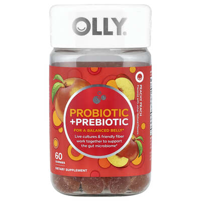Желейные витамины OLLY Probiotic + Prebiotic, Peach, 60 шт