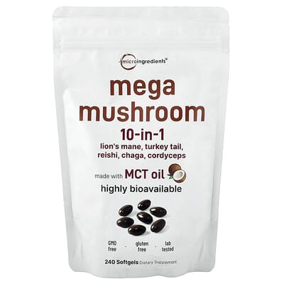 Mega Mushroom, 10-in-1, 240 мягких капсул