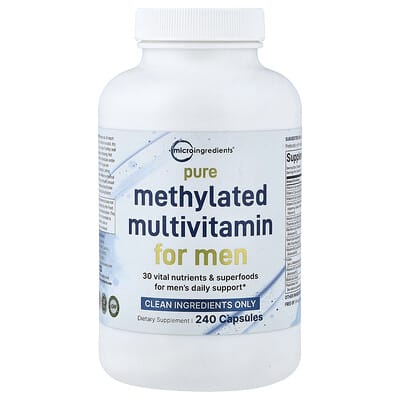 Мужские мультивитамины Micro Ingredients Pure Methylated, 240 капсул