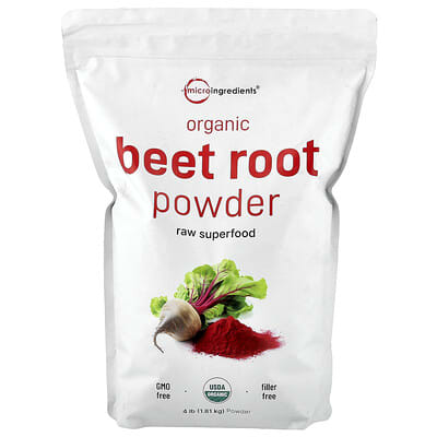 Порошок из свеклы Micro Ingredients Organic, 4 lb (1.81 kg)