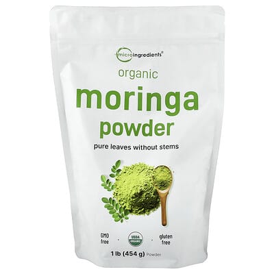 Micro Ingredients порошок органической моринги, 1 lb (454 g)