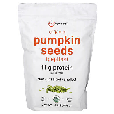 Organic Pumpkin Seeds, Unsalted, 4 lb (1,814 g)