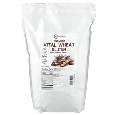 Micro Ingredients премиальный порошок пшеничного глютена, 6 lb (2.72 kg)
