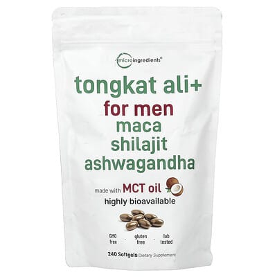 Tongkat Ali+ для мужчин, 240 мягких капсул