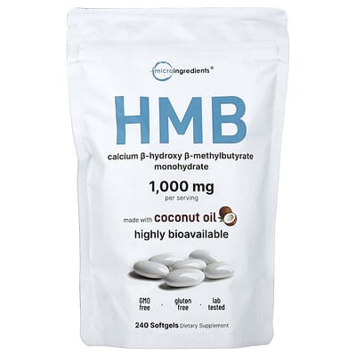 HMB, 240 мягких капсул Micro Ingredients