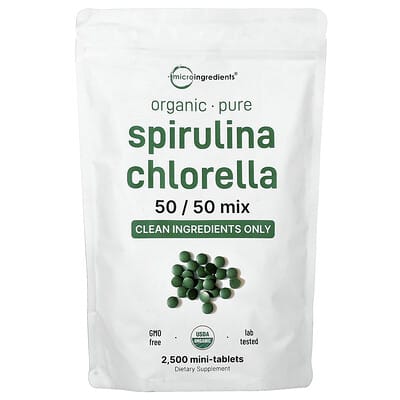 Organic Spirulina Chlorella 2,500 таблеток