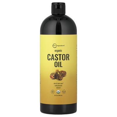 Масло касторовое органическое Micro Ingredients, 32 fl oz (946 ml)