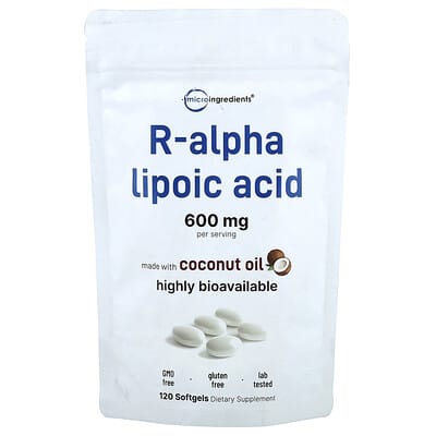 R-Alpha Lipoic Acid, 120 мягких капсул (200 mg на капсулу)