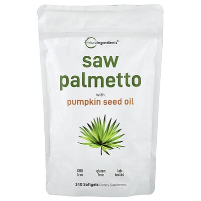 Micro Ingredients Saw Palmetto с маслом тыквенных семечек 240 мягких капсул