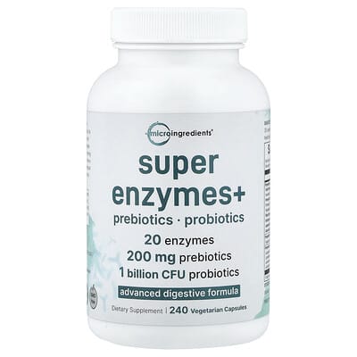 Super Enzymes+, 240 вегетарианских капсул
