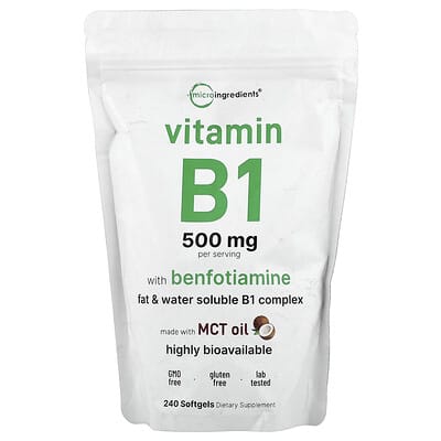 Vitamin B1 with Benfotiamine, 240 Softgels