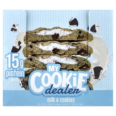 Протеиновое печенье Milk & Cookies My Cookie Dealer Protein 12 шт. 2.2 oz (63 g) каждое