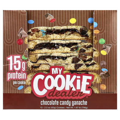 Протеиновое печенье My Cookie Dealer Protein Chocolate Candy Ganache 12 шт