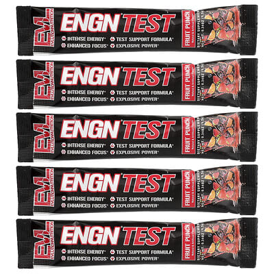 ENGN® Test Fruit Punch, 5 пакетиков по 0.34 oz (9.5 g)