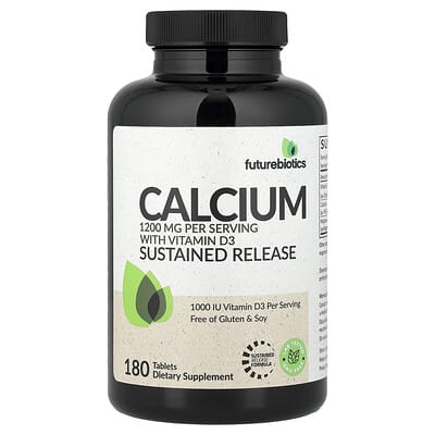 Calcium With Vitamin D3, Sustained Release, 180 Tablets