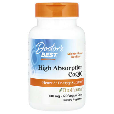 Высокоэффективный CoQ10 с BioPerine®, 100 mg, 120 вегетарианских капсул