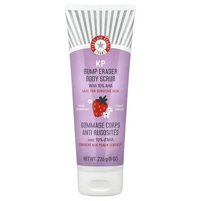 Скраб для тела Bump Eraser, с 10% AHA, Fresh Strawberry, 8 oz (226 g)