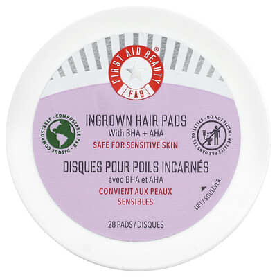 Ingrown Hair Pads With BHA + AHA, 28 Pads