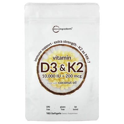 Vitamin D3 & K2, 180 мягких капсул