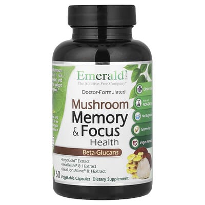 БАД Mushroom Memory & Focus Health, 60 растительных капсул