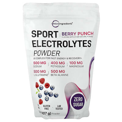 Порошок электролитов Micro Ingredients Berry Punch, 2 lbs (907 g)