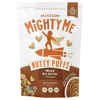 Ореховая паста Nutty Puffs, Mixed Nut Butter + Cinnamon, 1.5 oz (42 g)