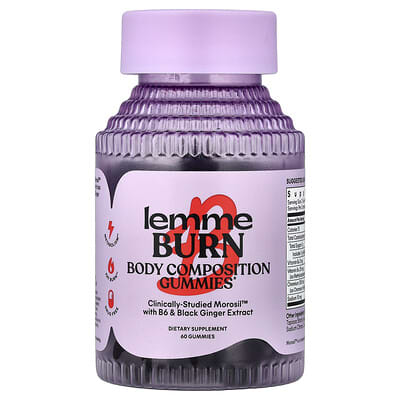 Lemme Burn Gummies, ягоды, 60 жевательных конфет