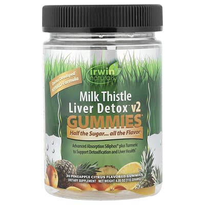 Irwin Naturals жевательные витамины Milk Thistle Liver Detox™ v2, ананас-цитрус, 30 шт