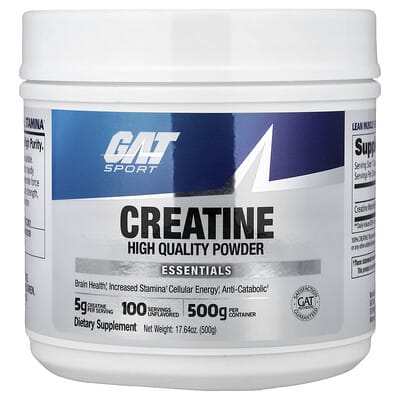 Sport, Essentials, Creatine Powder, Unflavored, 17.64 oz (500 g)