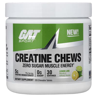 Sport, Creatine Chews, Lemon Lime, 120 Chewable Tablets