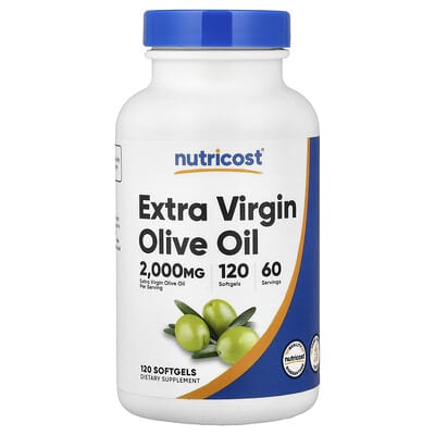 Nutricost оливковое масло Extra Virgin, 120 мягких капсул (1,000 mg на капсулу)