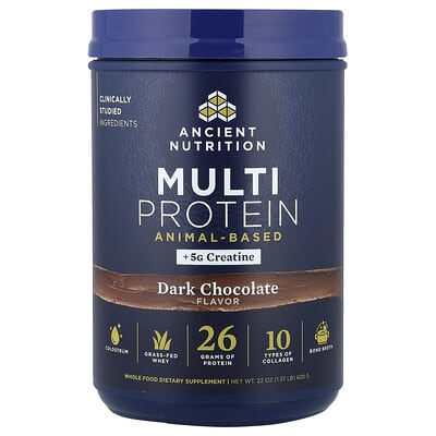 Мультипротеин Ancient Nutrition, Dark Chocolate, 1.37 lb (620 g)