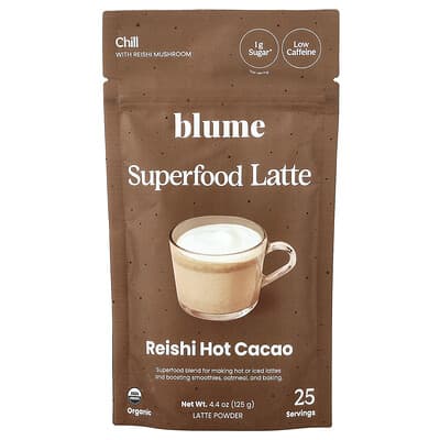 Суперфуд-латте Blume Superfood Latte, Reishi Hot Cacao, 4.4 oz (125 g)