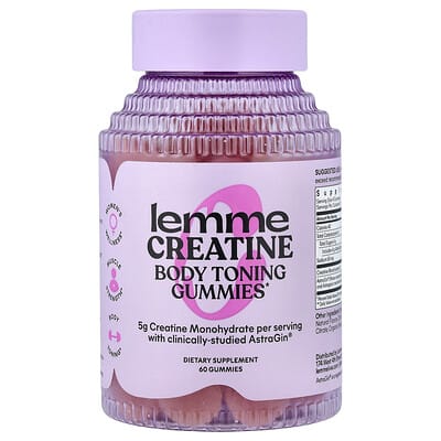 Creatine, Body Toning Gummies, Sour Strawberry, 60 Gummies