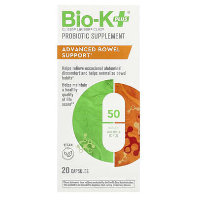 Пробиотик Bio-K+ Advanced Bowel Support 20 Capsules