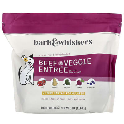 Bark & Whiskers®, Beef & Veggie Entree, For Dogs, 3 lb (1.36 kg)