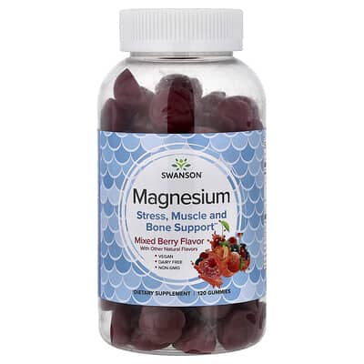 Магний в мармеладе, смесь ягод, 120 штук (100 mg на одну штуку)