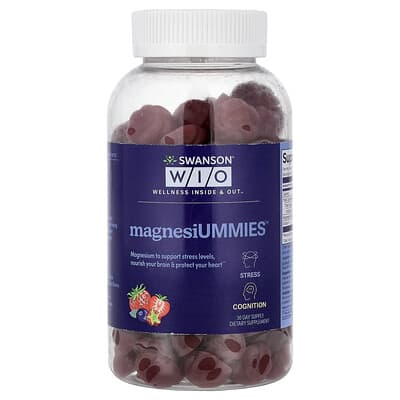 Swanson WIO Magnesiummies™, Mixed Berry, 60 Gummies (100 mg per Gummy)