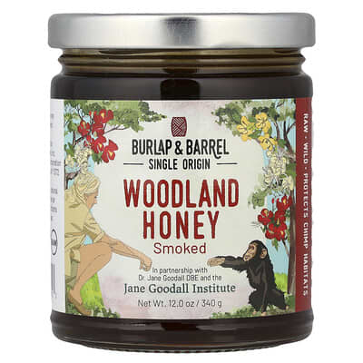 Мед Woodland Honey, Smoked, 12 oz (340 g)
