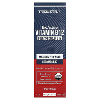 BioActive Vitamin B12, вишневый, 1 fl oz