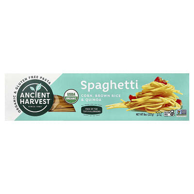 Organic & Gluten Free Pasta, Spaghetti, 8 oz (227g)