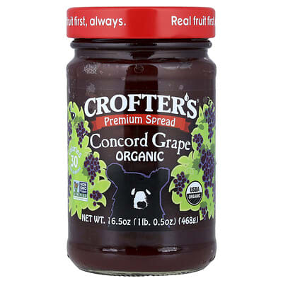 Органический джем Crofter's Organic, Concord Grape, 16.5 oz (468 g)